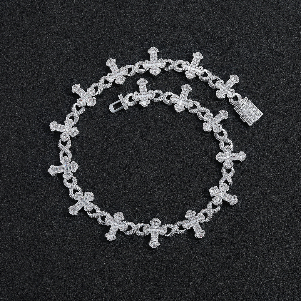 Light Luxury Bow Butterfly Eye Cubic Zirconia Necklace for Men