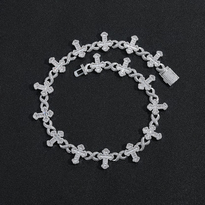 Light Luxury Bow Butterfly Eye Cubic Zirconia Necklace for Men