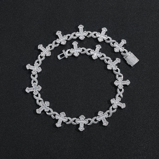 Light Luxury Bow Butterfly Eye Cubic Zirconia Necklace for Men