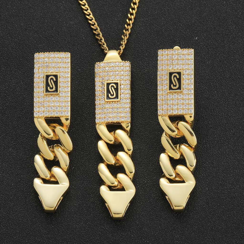 Hip Hop Cuban Link Stainless Steel Earrings for Women