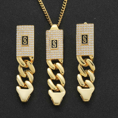 Hip Hop Cuban Link Stainless Steel Earrings for Women