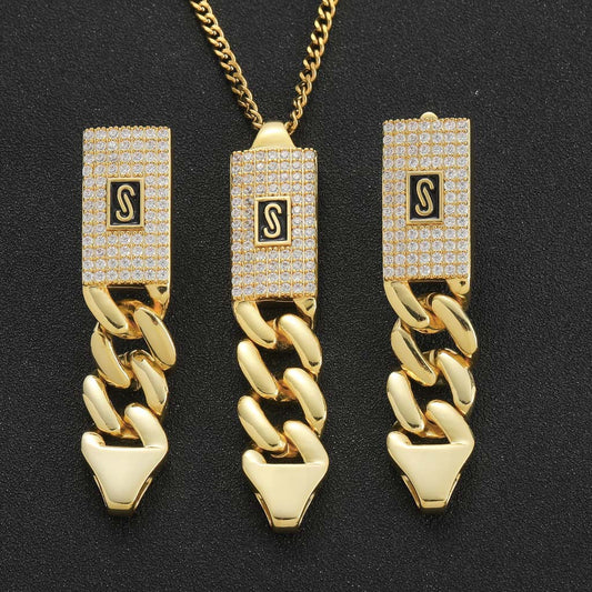 Hip Hop Cuban Link Stainless Steel Earrings for Women