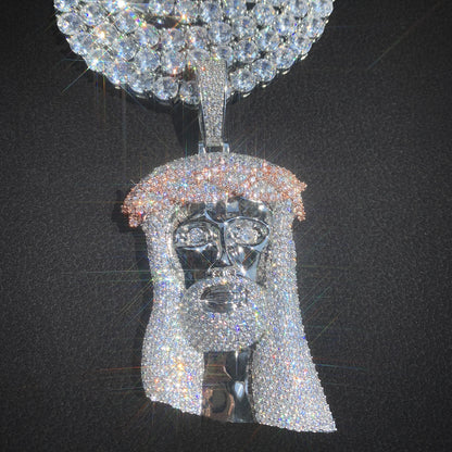 Iced Out Jesus Pendant Necklace for Men