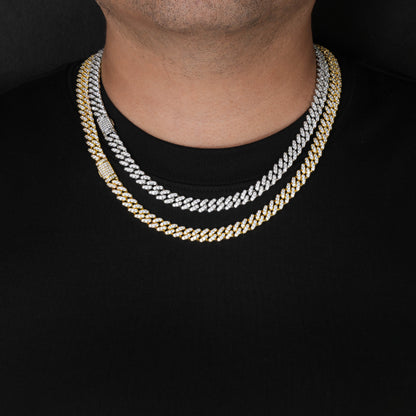 8MM Iced Out Cuban Link Chain Bracelet or Necklace, Zirconia, Unisex