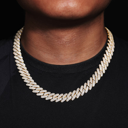 Iced Out Cuban Link Chain Necklace or Bracelet with Cubic Zirconia Unisex Hip Hop Jewelry alternate product image