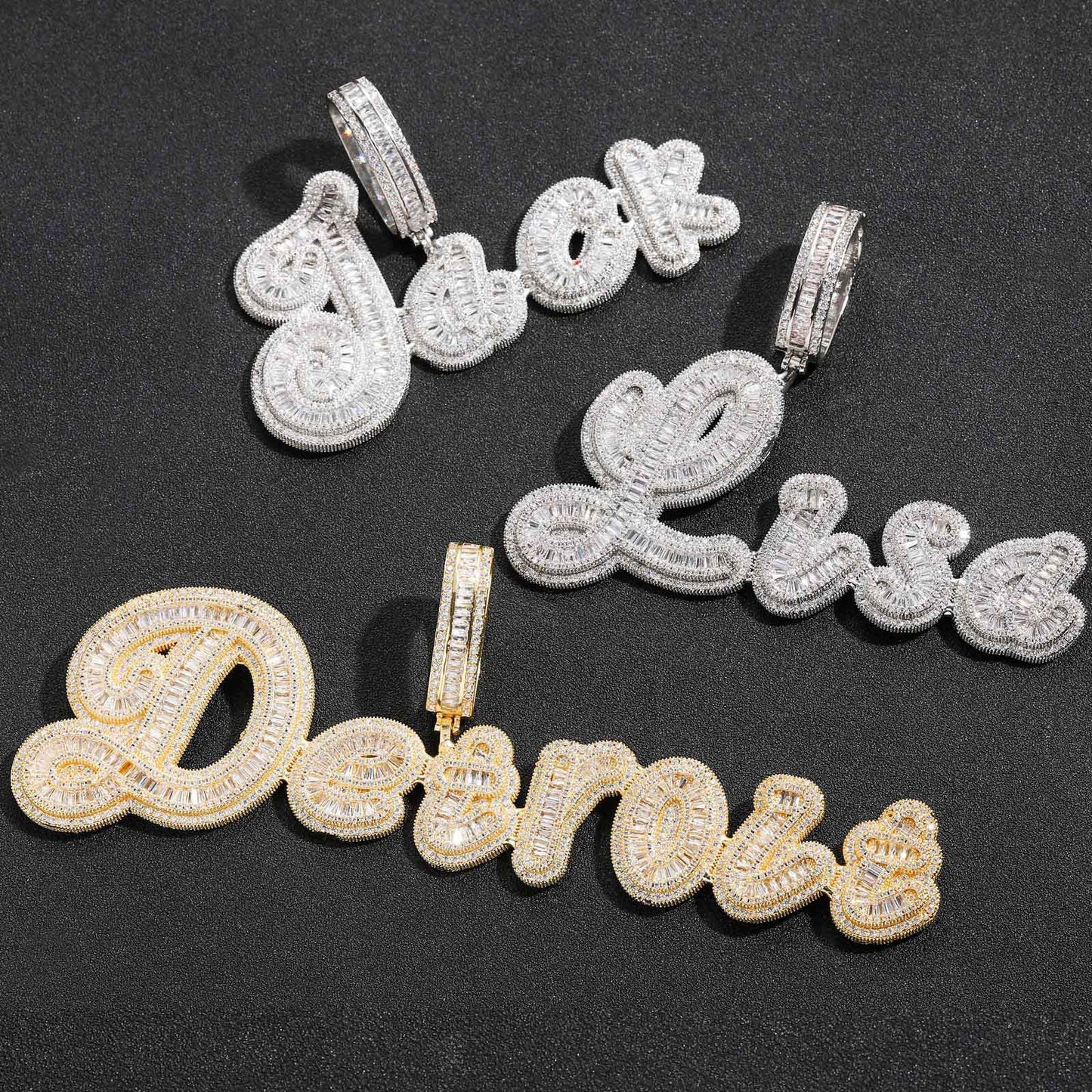 Hip Hop Light Luxury Geometric Cubic Zirconia Necklace for Men and Women