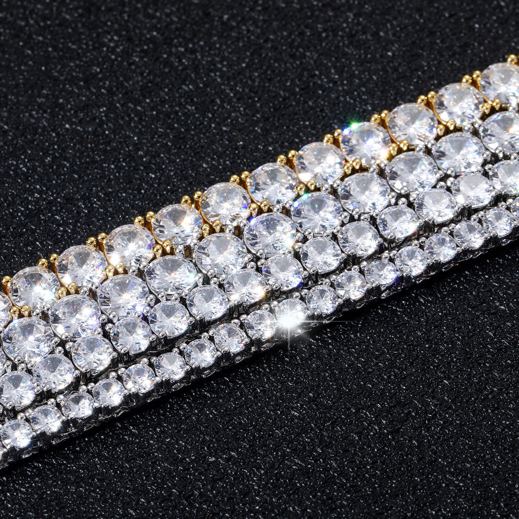 Light Luxury Minimalist Tennis Chain Copper Bracelet for Men
