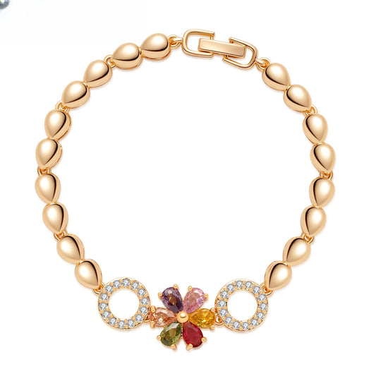 Floral Gem Bracelet for Women