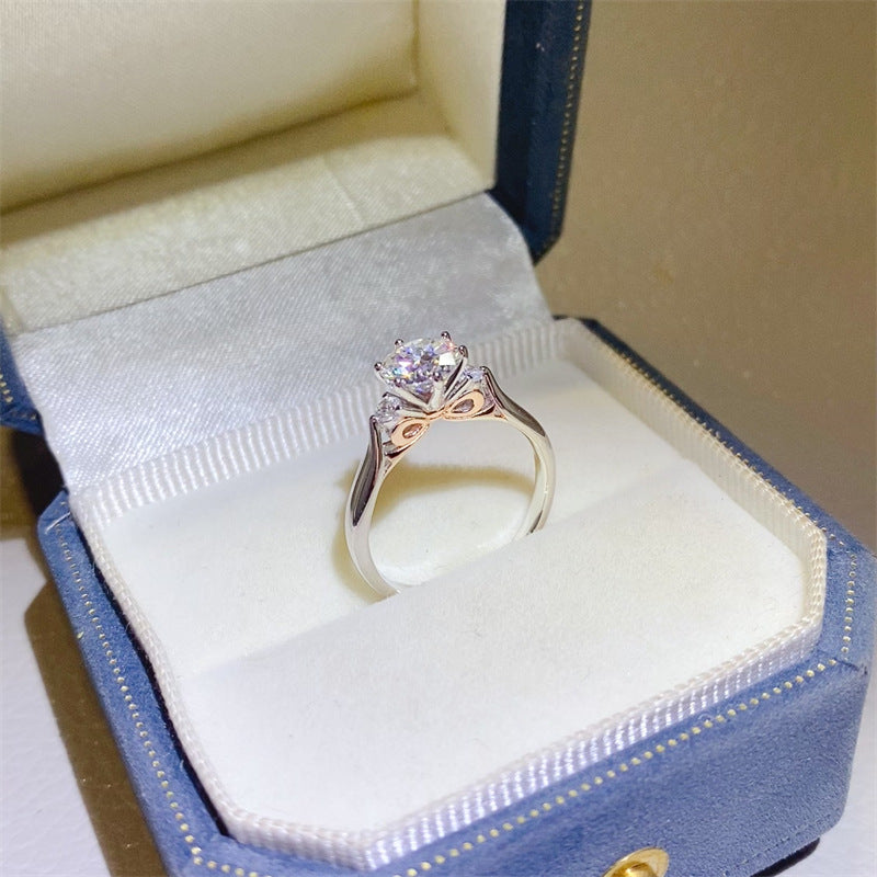 Butterfly Moissanite Ring for Women, Solitaire Engagement Ring, 1 Carat 2 Carat 3 Carat Promise Ring product image
