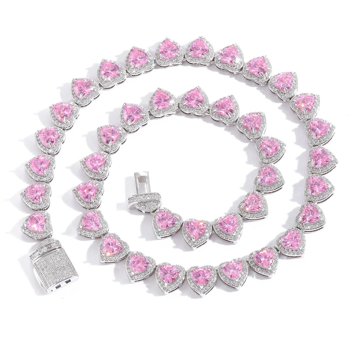 Hip Hop Heart Cubic Zirconia Necklace for Men and Women product image