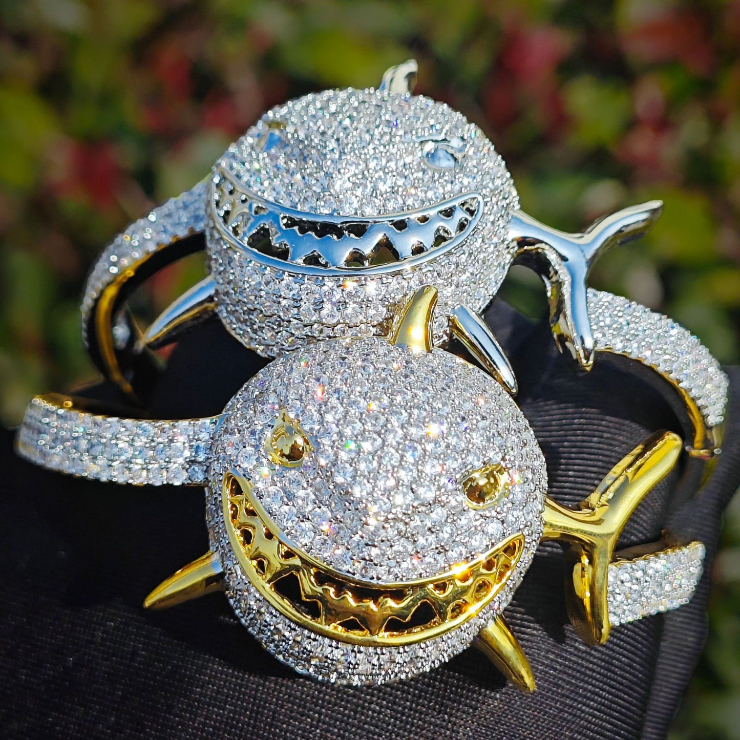 Iced Out Shark Bracelet for Unisex