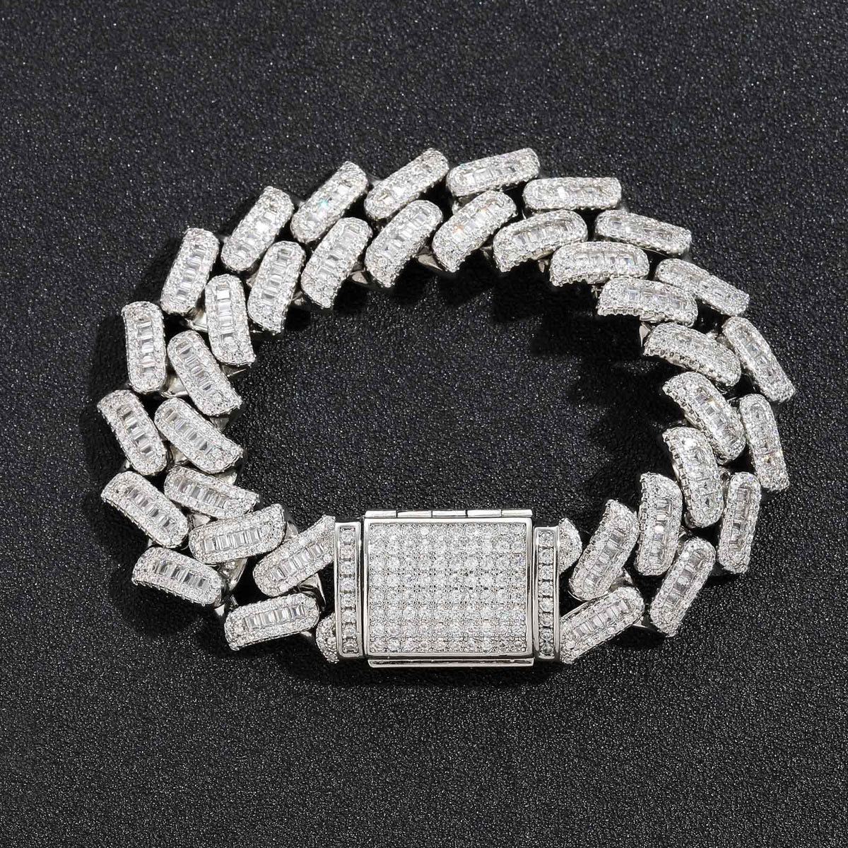 Hip Hop Cuban Link Cubic Zirconia Bracelet for Men product image