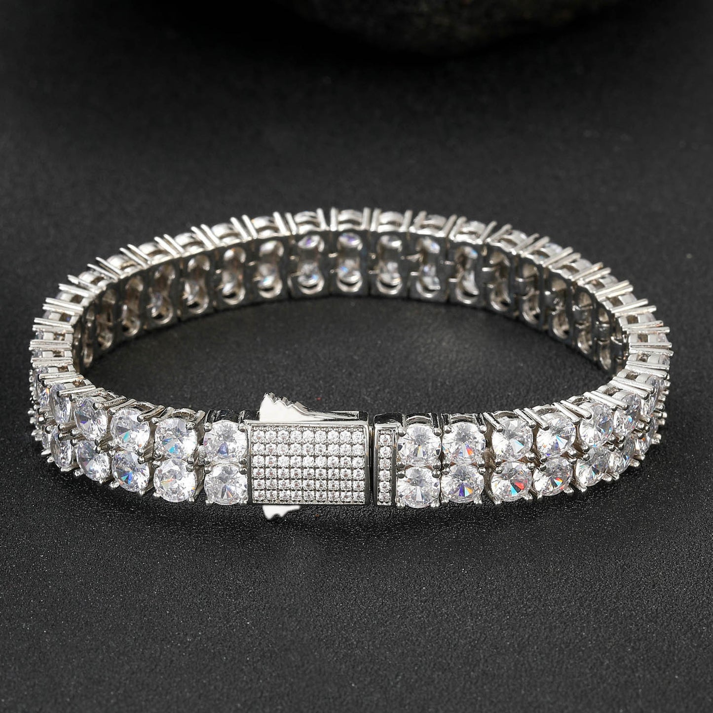 Hip Hop Tennis Chain Cubic Zirconia Bracelet for Men