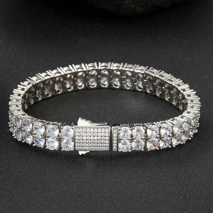 Hip Hop Tennis Chain Cubic Zirconia Bracelet for Men