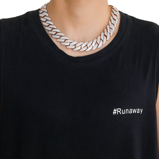 Hip Hop Cuban Link Bubble Copper Necklace for Men