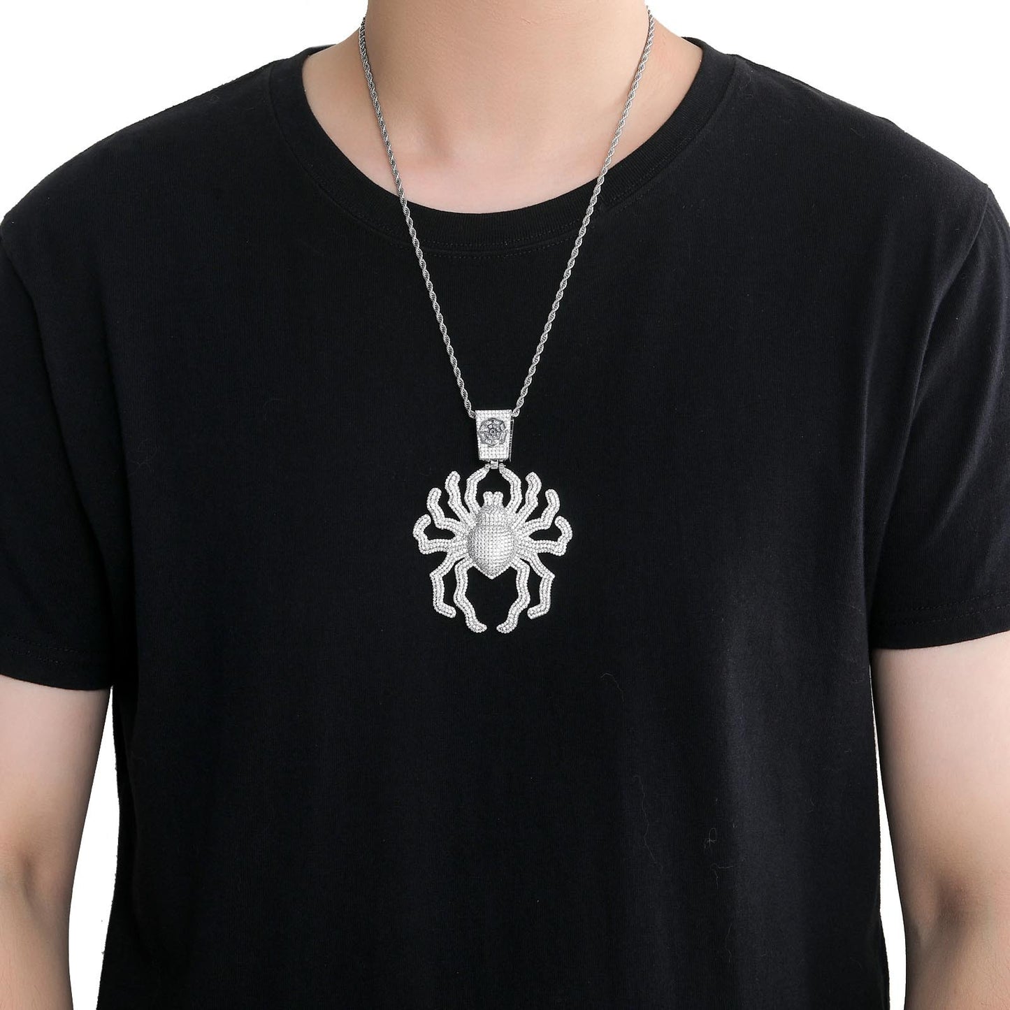 Hip Hop Fashion Cubic Zirconia Pendant Necklace for Men and Women