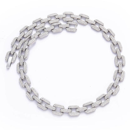 Hip Hop Geometric Cuban Link Alloy Necklace for Men