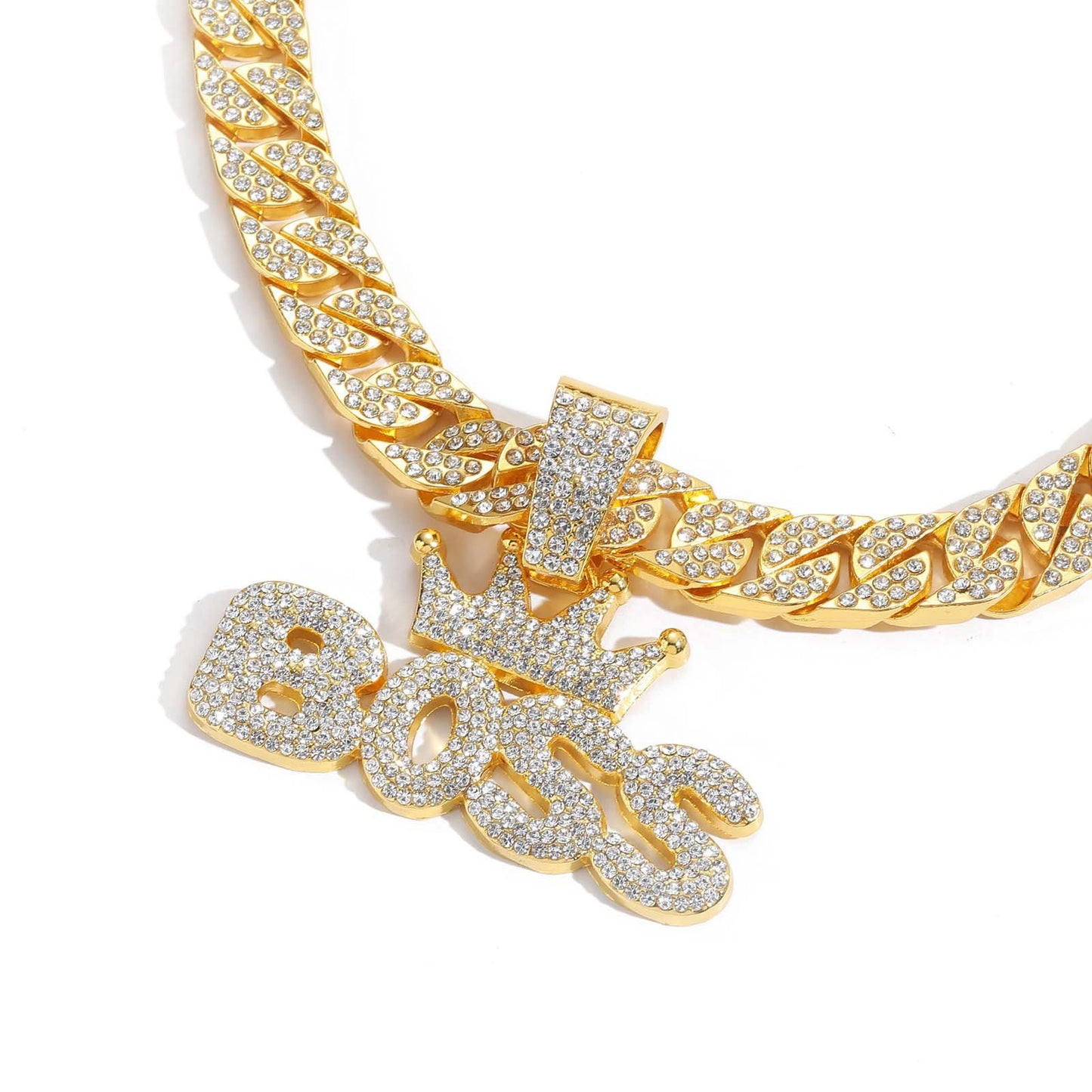 Hip Hop Light Luxury Iced Link Alloy Bracelet for Men and Women