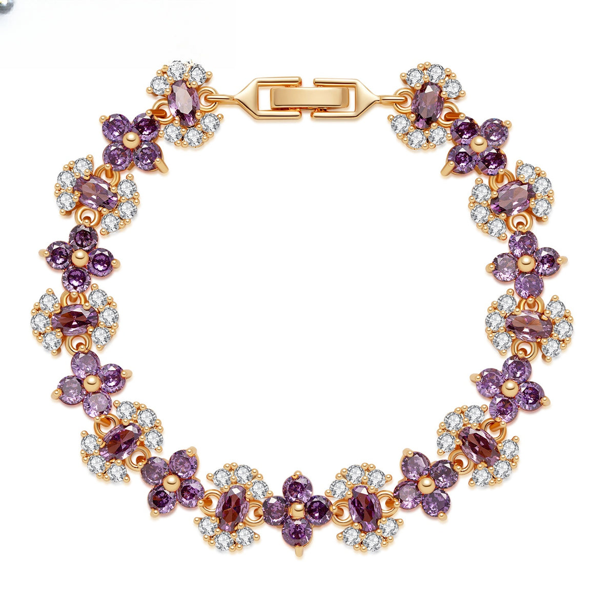 Floral Gem Statement Bracelet for Women product image