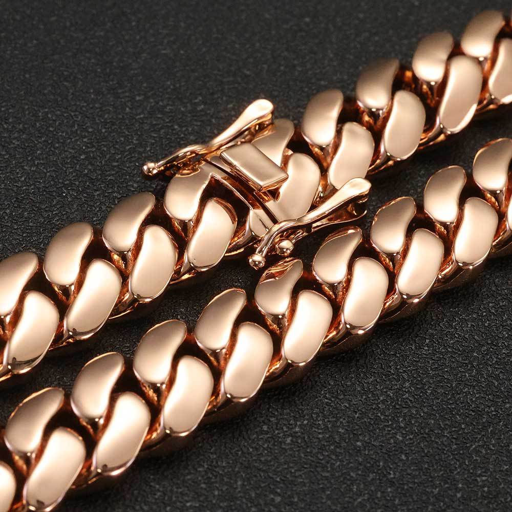 10-22 mm Faceted Polished Cuban Copper Necklace or Bracelet - CHA268 product image