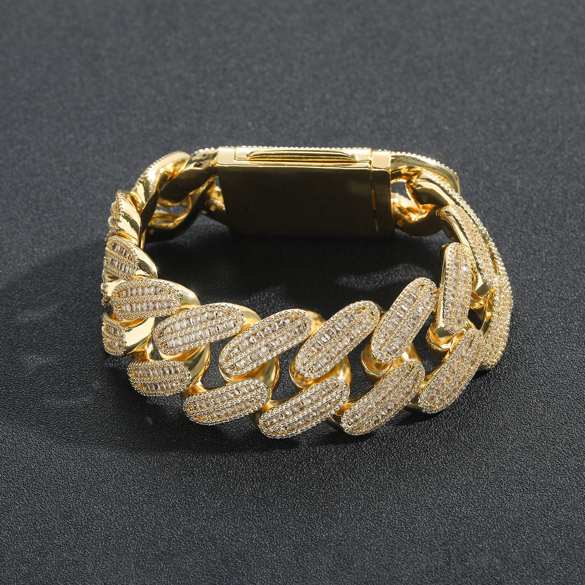 Hip Hop Cuban Link Copper Bracelet for Men product image