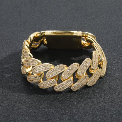 Hip Hop Cuban Link Copper Bracelet for Men