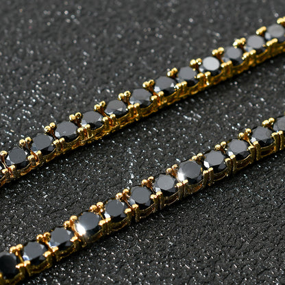 Hip Hop Light Luxury Tennis Chain Cubic Zirconia Bracelet for Men