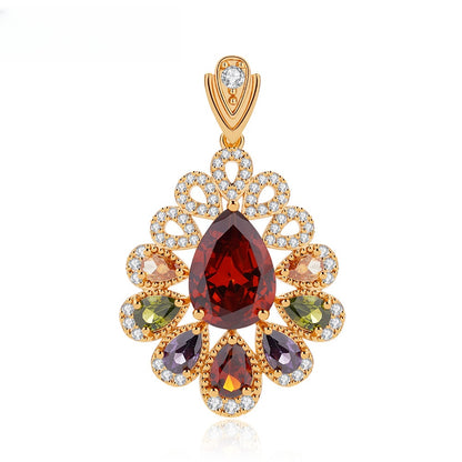 Exotic Ice Flower Pendant Necklace for Women