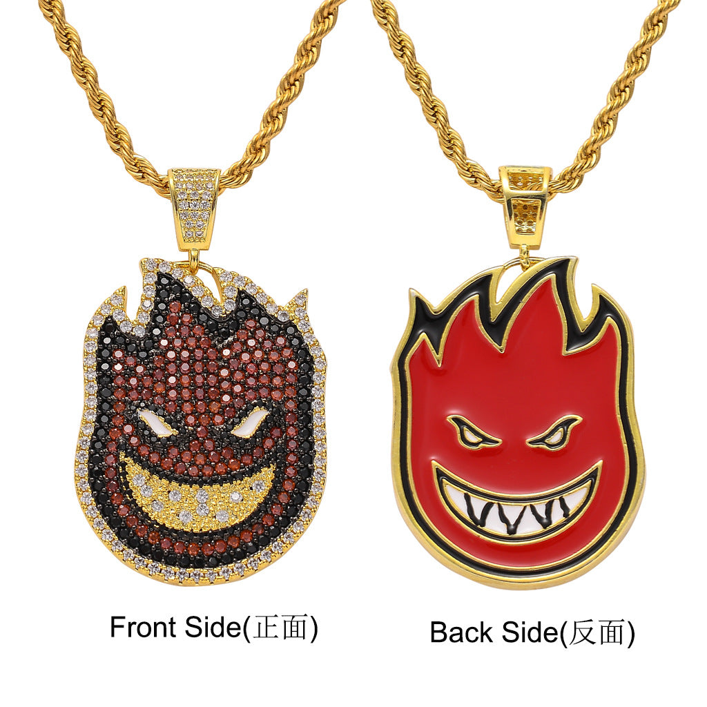Hip Hop Vintage Fashion Copper Pendant Necklace for Men and Women