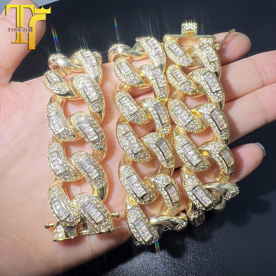Unisex Iced Out Cuban Chain Statement Necklace