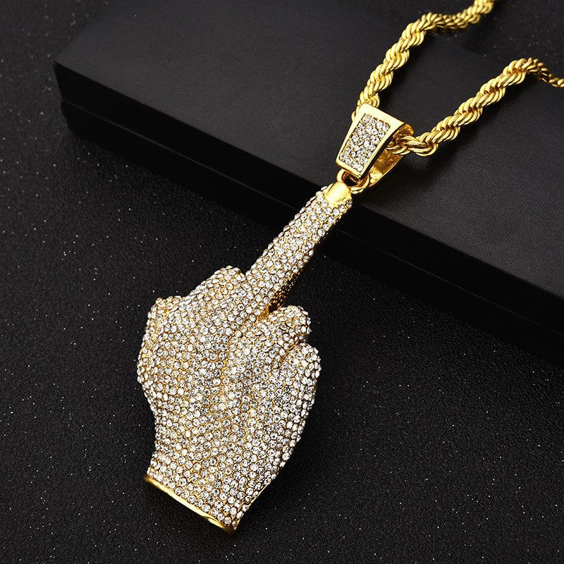 Hip Hop Fashion Alloy Pendant Necklace for Men and Women