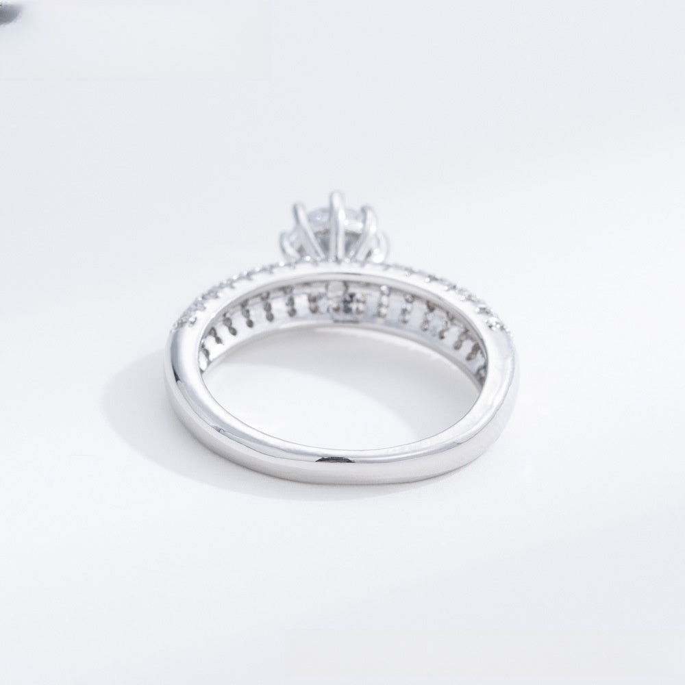 Round Solitaire Minimalist Ring for Women product image
