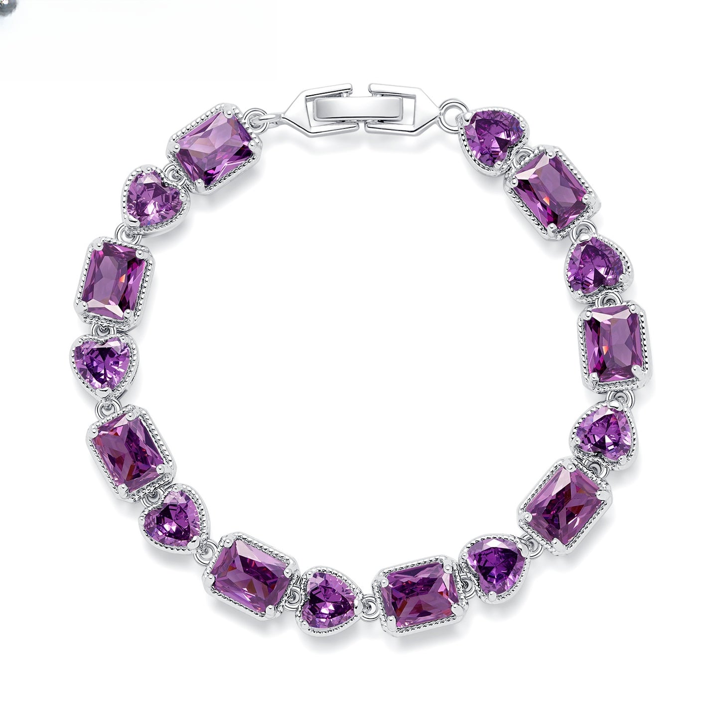 Heart Gem Statement Bracelet for Women