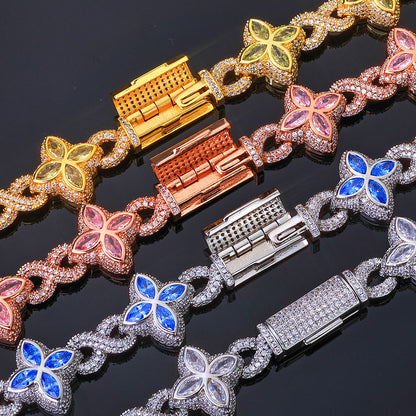 Clover and Infinity CZ Link Copper Necklace or Bracelet - CHA295