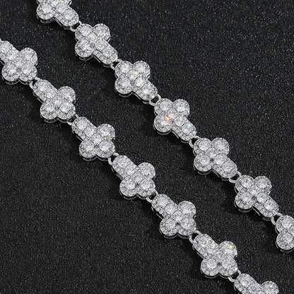 Hip Hop Cross Cubic Zirconia Necklace for Men