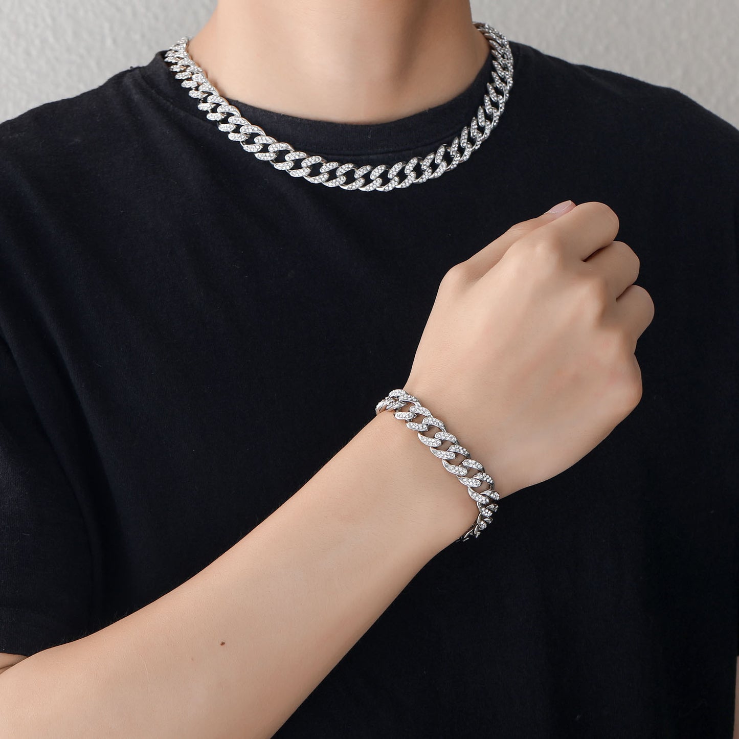Hip Hop Cuban Link Alloy Necklace for Men