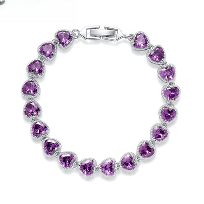 Heart Gem Statement Bracelet for Women