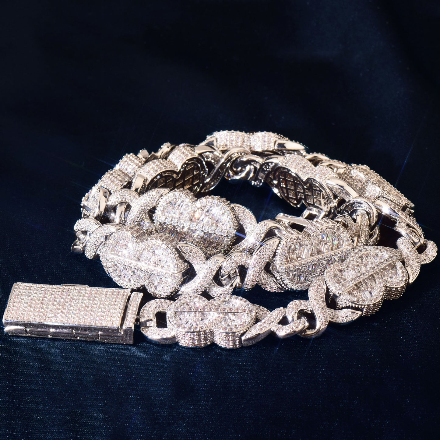 Iced Out Clover Chain Necklace