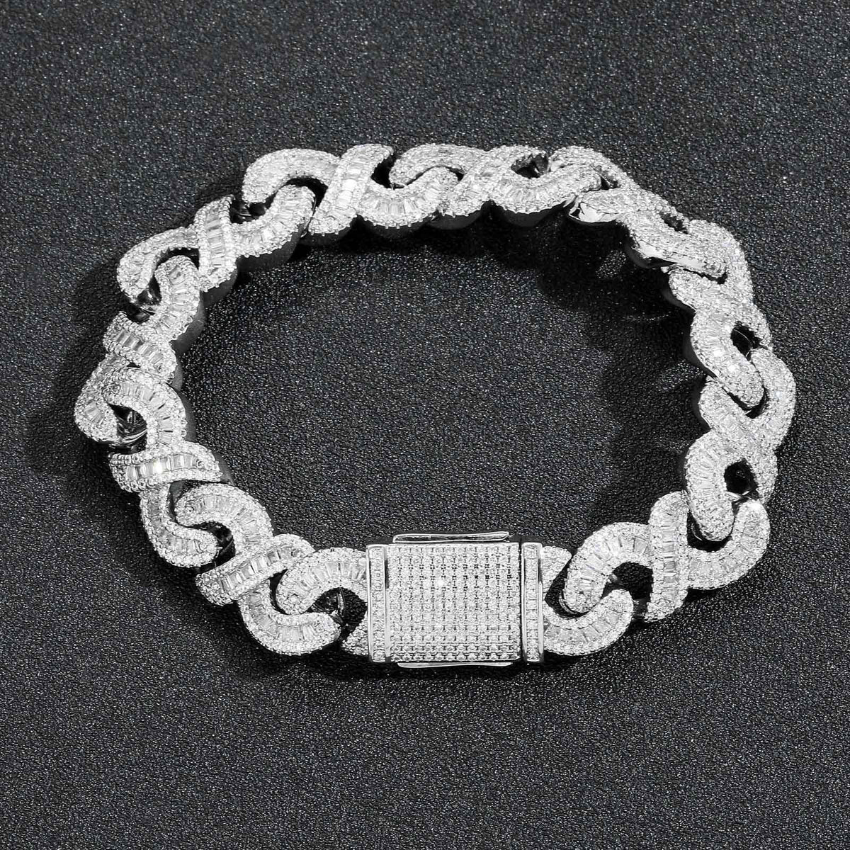 Hip Hop Light Luxury Cuban Link Cubic Zirconia Bracelet for Men product image