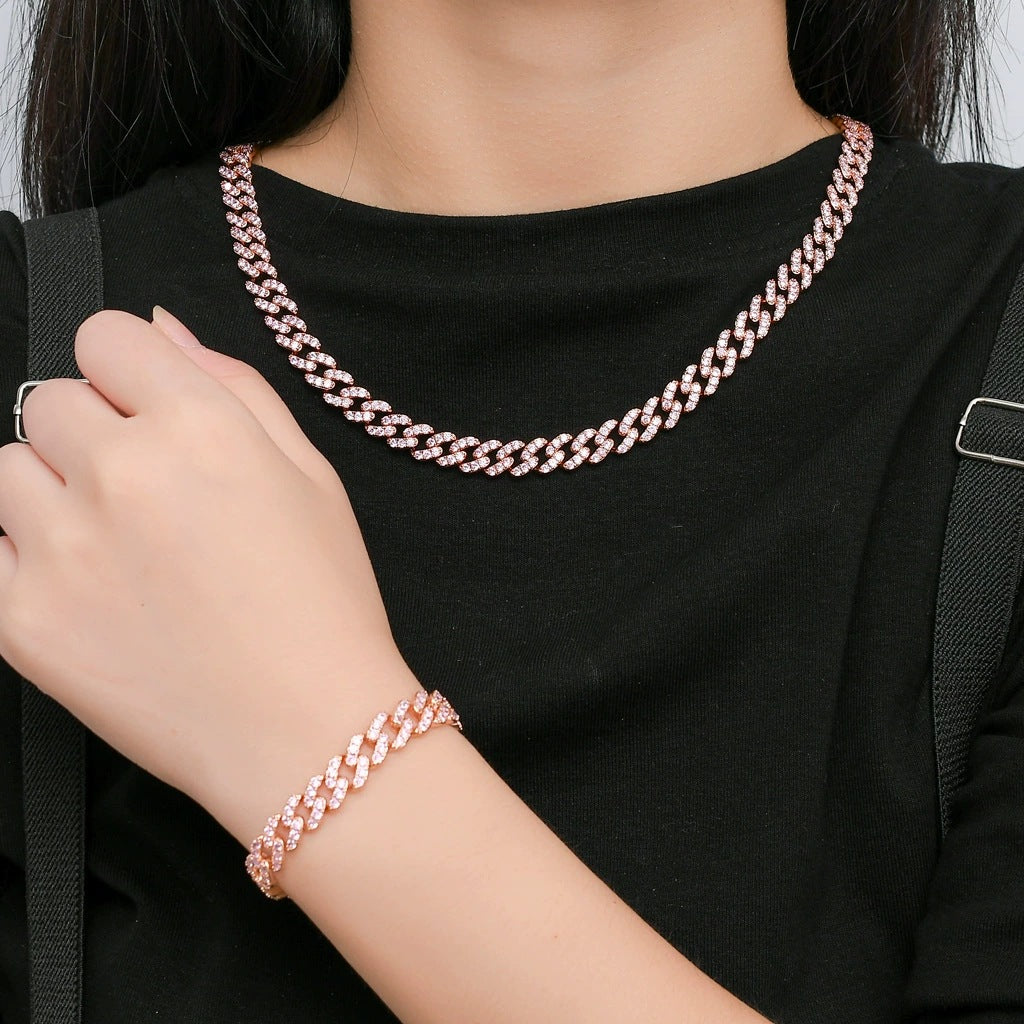 Hip Hop Minimalist Cuban Link Copper Necklace for Men and Women