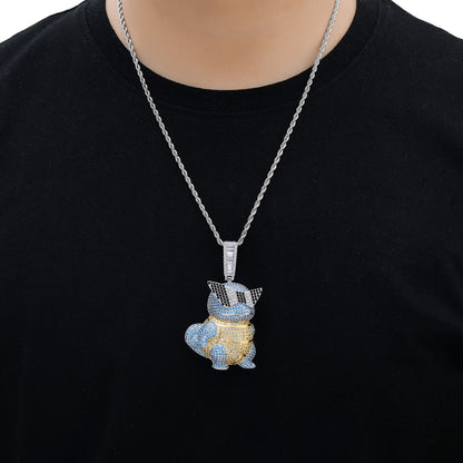 Hip Hop Fashion Cubic Zirconia Pendant Necklace for Men and Women