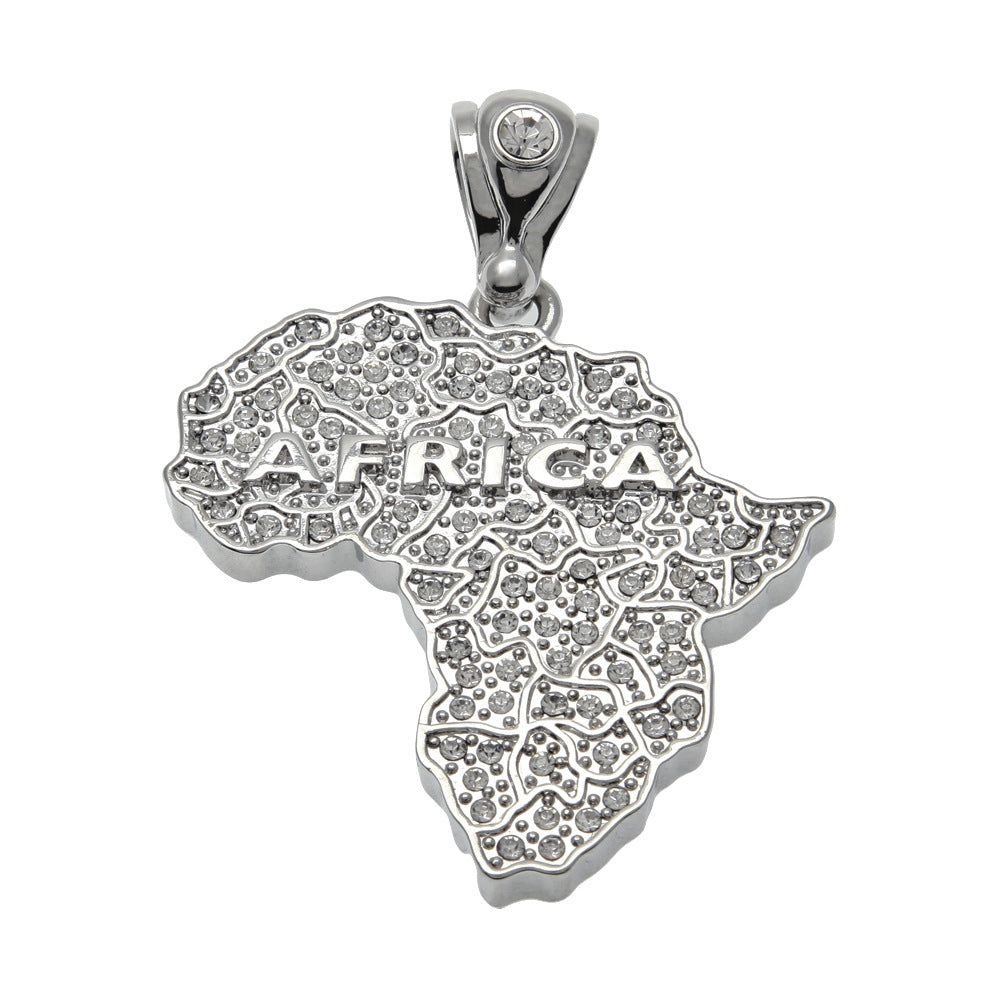 Iced Letter Pendant Chain Necklace for Women & Men – Gold or Silver Tone Hip Hop Statement Necklace with Crystal Detail