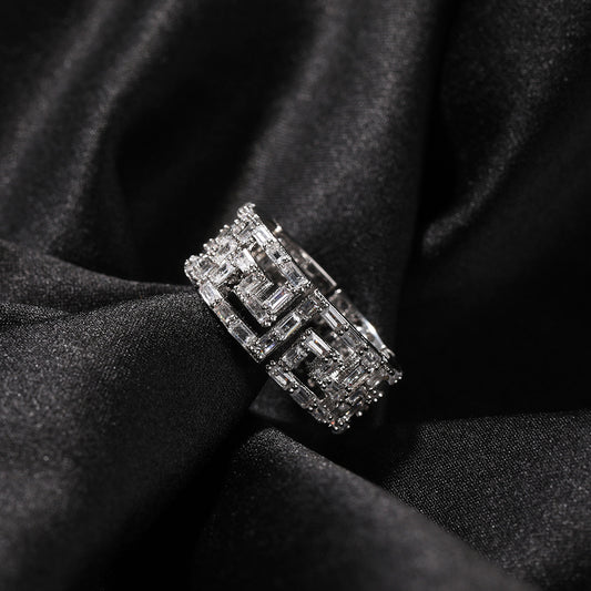 Silver-Plated Cubic Zirconia Statement Ring alternate product image