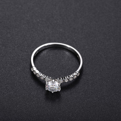 925 Silver Moissanite Geometric Ring for Women and Men - Minimalist Luxury Statement Ring