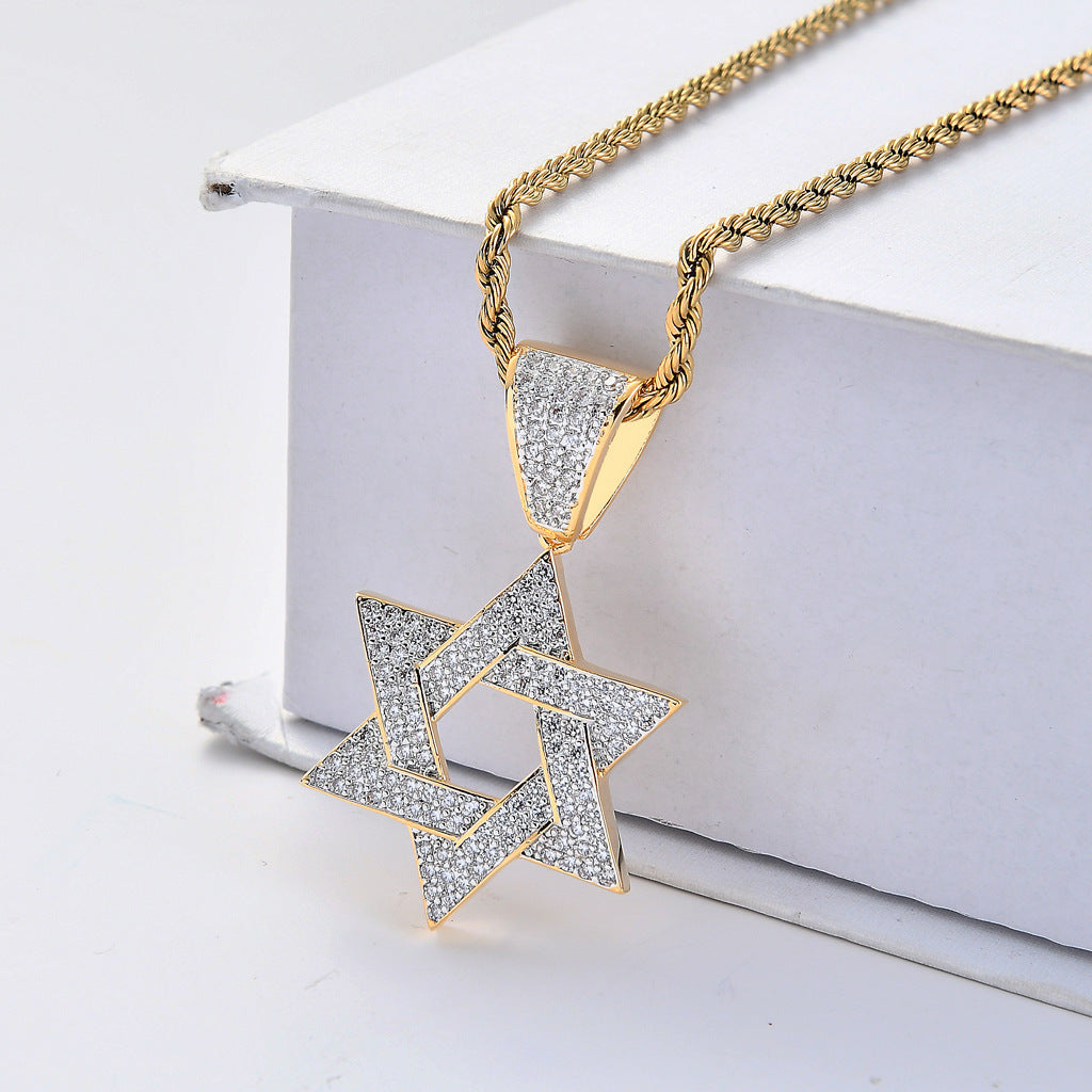 Hip Hop Minimalist Fashion Copper Pendant Necklace for Men and Women