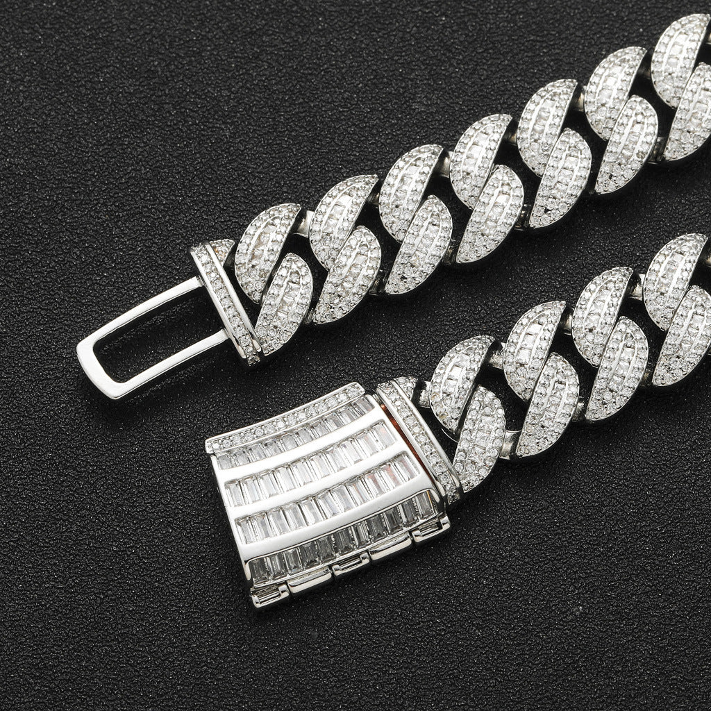 Hip Hop Cuban Link Cubic Zirconia Bracelet for Men