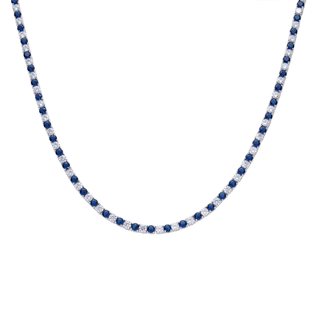 Hip Hop Minimalist Tennis Chain Cubic Zirconia Necklace for Men and Women