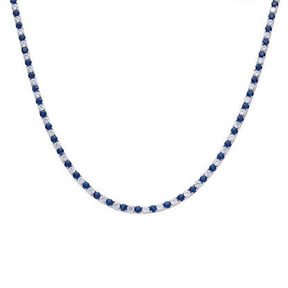 Hip Hop Minimalist Tennis Chain Cubic Zirconia Necklace for Men and Women