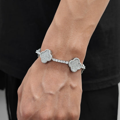 Clover CZ Tennis Copper Bracelet in Selectable Colors and Sizes - CHA281