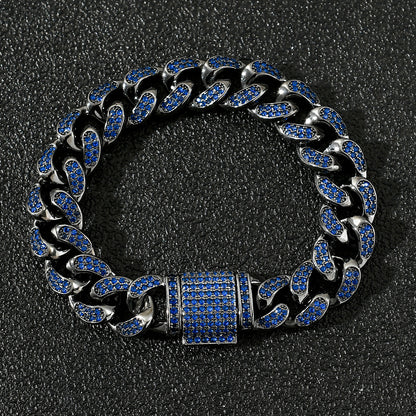 Hip Hop Cuban Link Cubic Zirconia Necklace for Men